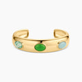 Simone Green Mixed Cuff Bracelet