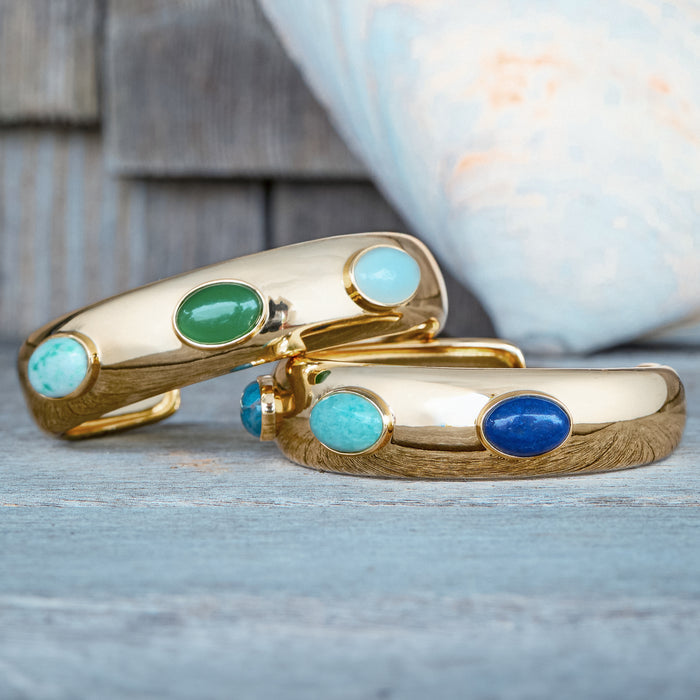 Simone Green Mixed Cuff Bracelet