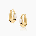 Simone Mother Of Pearl Hoop Earrings