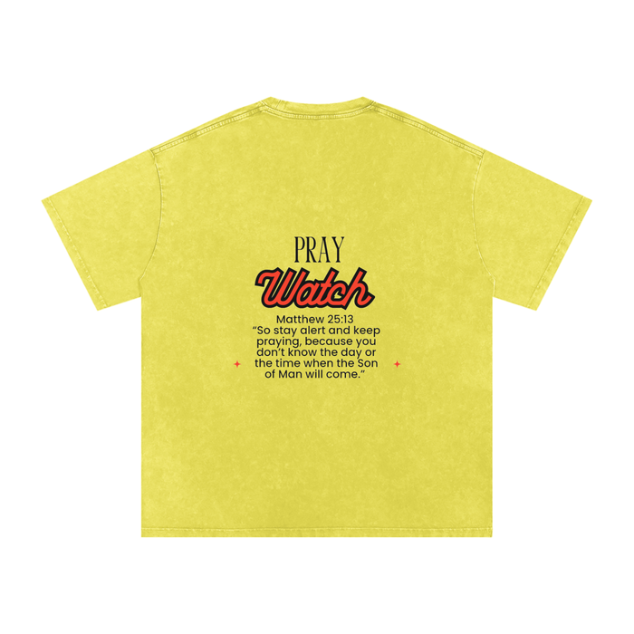 Snow Washed Oversized Cotton T-Shirt