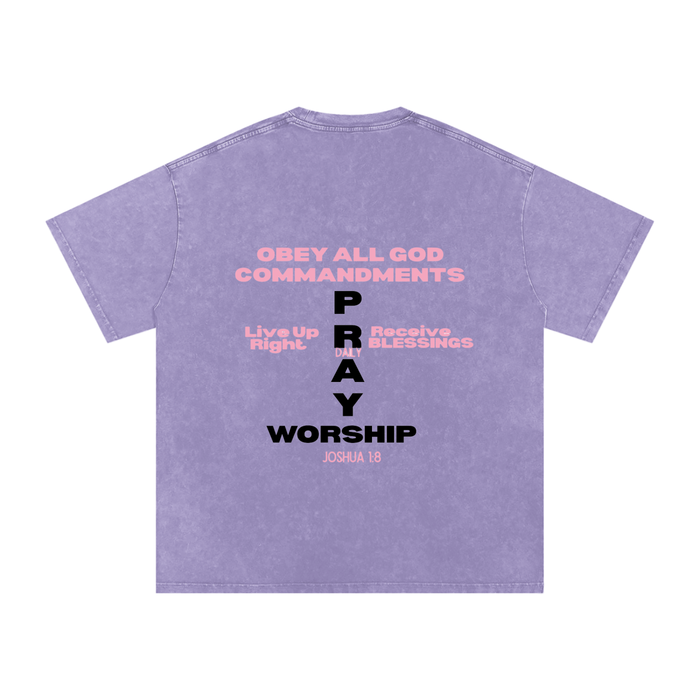 Snow Washed Oversized Cotton T-Shirt