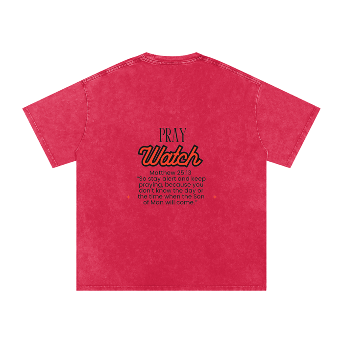 Snow Washed Oversized Cotton T-Shirt