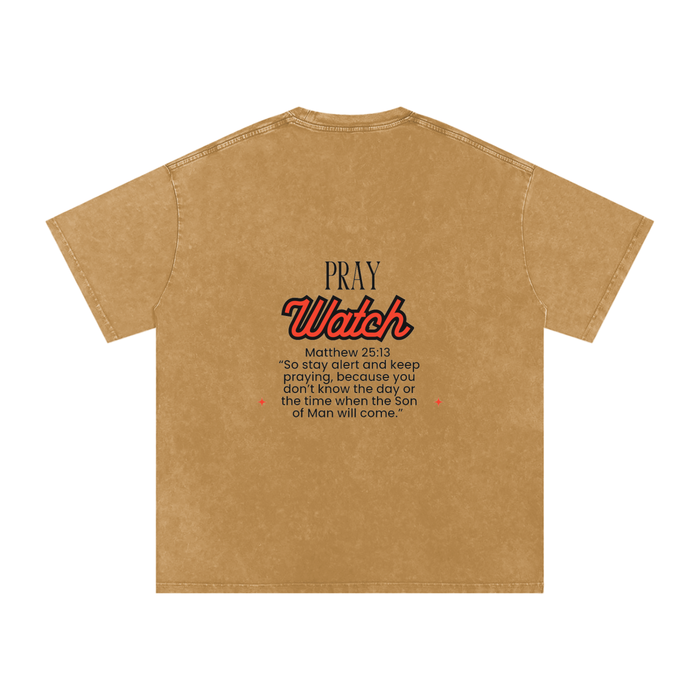 Snow Washed Oversized Cotton T-Shirt