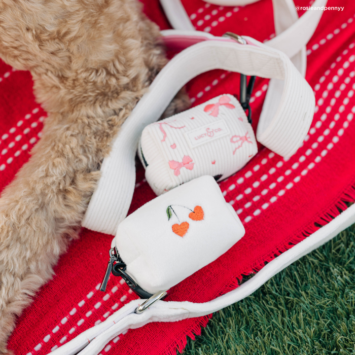 Soft White Velour Leash