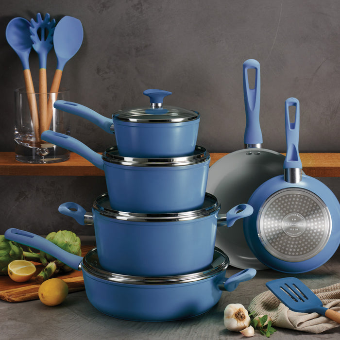Solara 14 Piece Ceramic Induction-Ready Cookware Set
