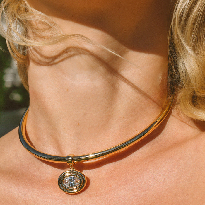 Starlet Oval Choker Necklace