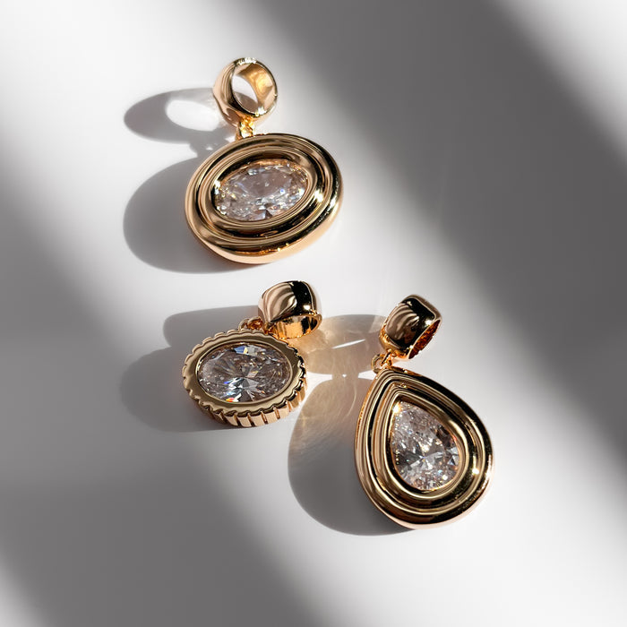 Starlet Teardrop Cubic Zirconia Bail