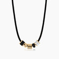 Stellene Bead Leather Cord Necklace