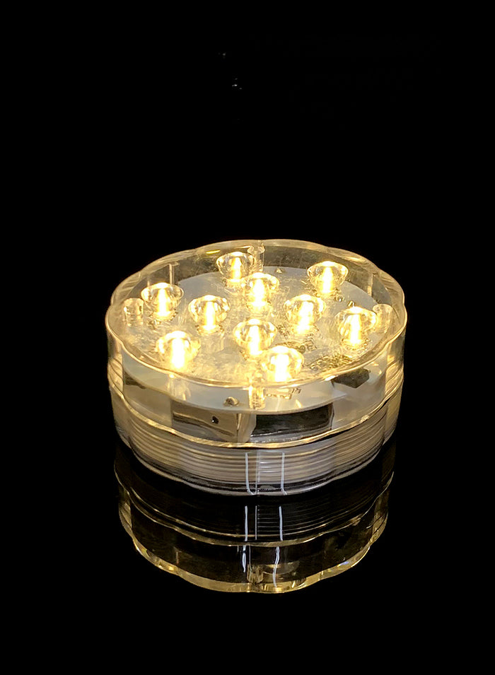 Submersible Warm White LED Light With Remote, Set of 2 Decor Jamali Garden