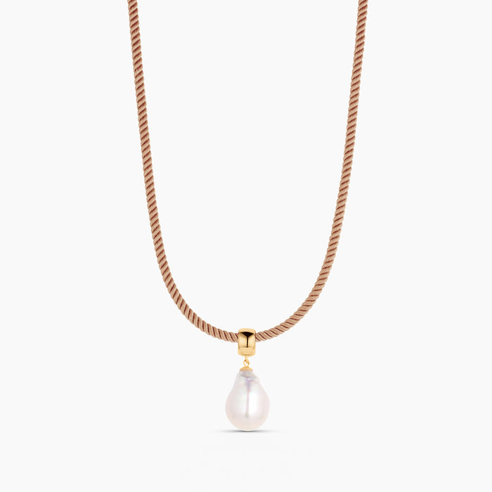 14k Gold Plated / Coco Sand Silk Cord