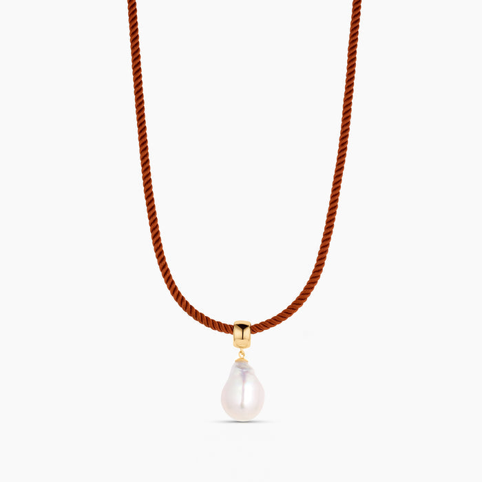 14k Gold Plated / Coco Sienna Silk Cord
