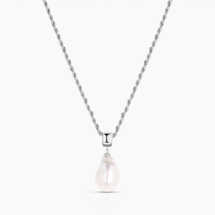 Rhodium Plated / 14-16 Mini Bowie Rope Chain