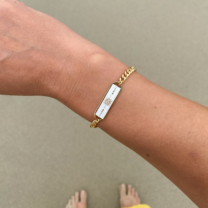 Talisman White Enamel Bracelet
