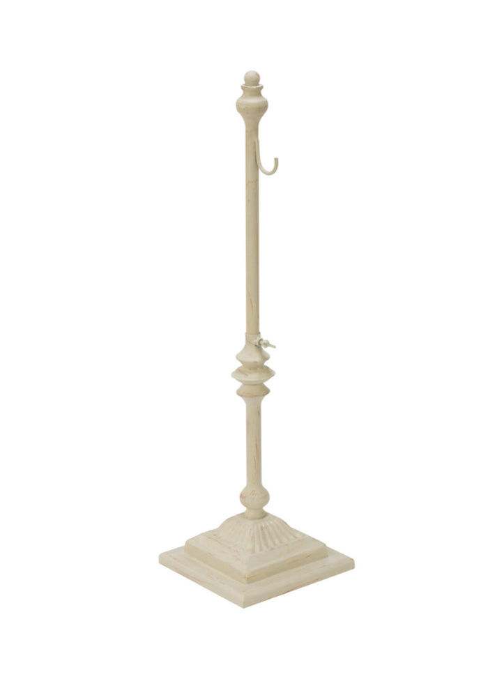 Tall Antique White Wreath Stand