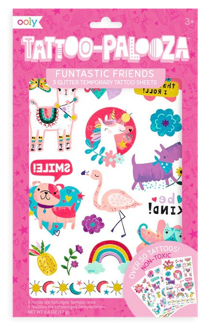 Tattoo Palooza Temporary Glitter Tattoo: Funtastic Friends