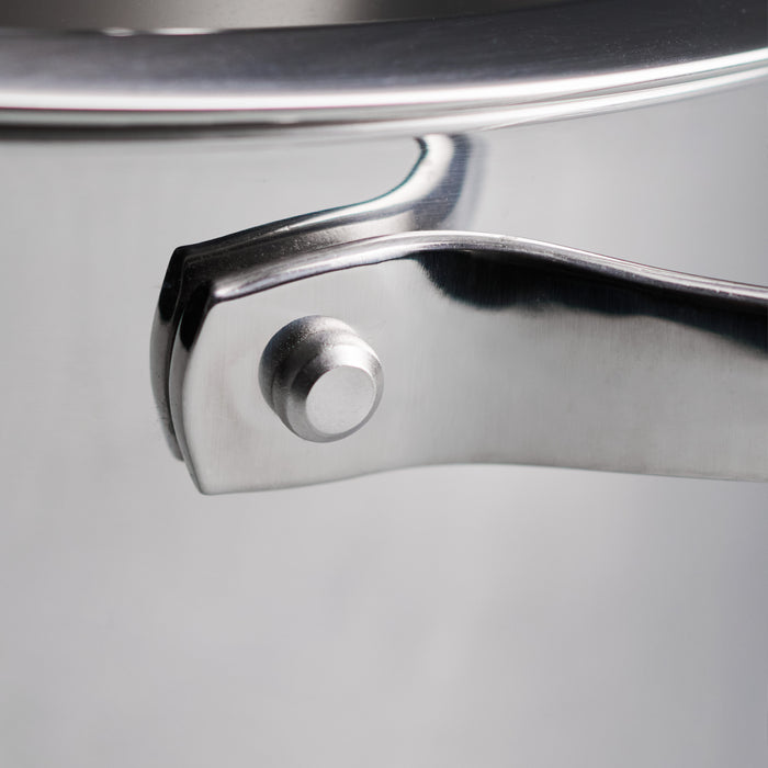 Tempo 3.5 Quart Tri-Ply Base Stainless Steel Covered Deep Saute Pan