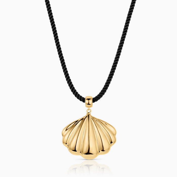 14k Gold Plated / Coco Moss Silk Cord
