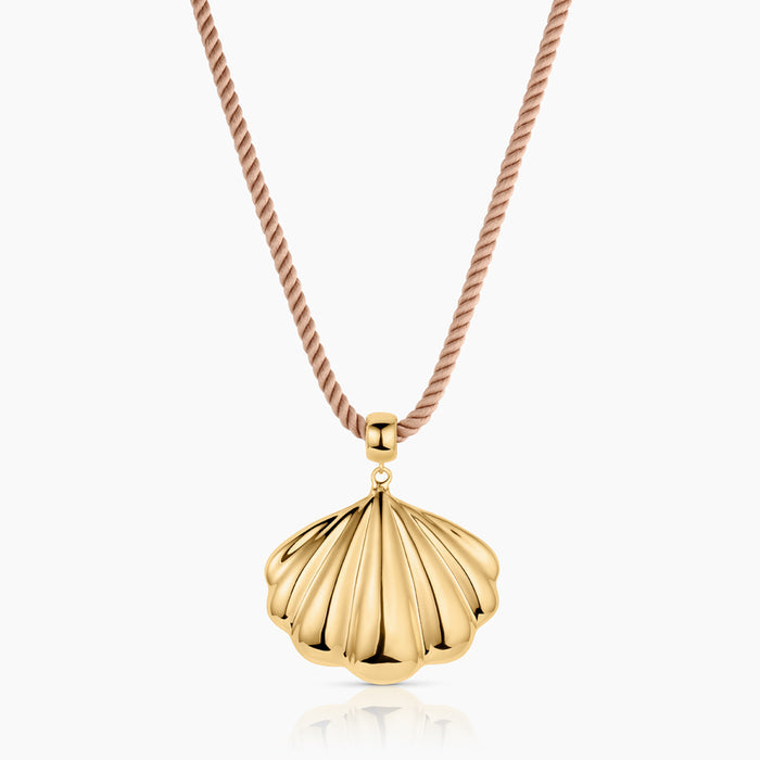 14k Gold Plated / Coco Sand Silk Cord