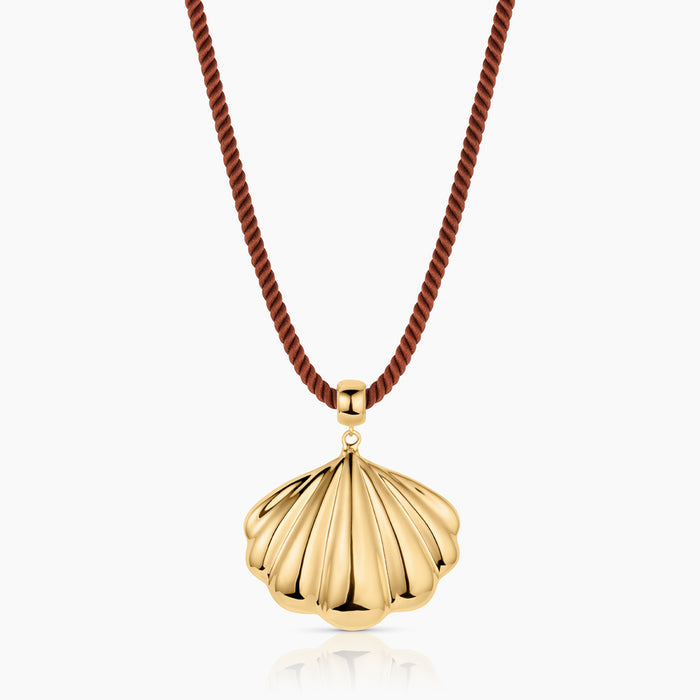 14k Gold Plated / Coco Sienna Silk Cord