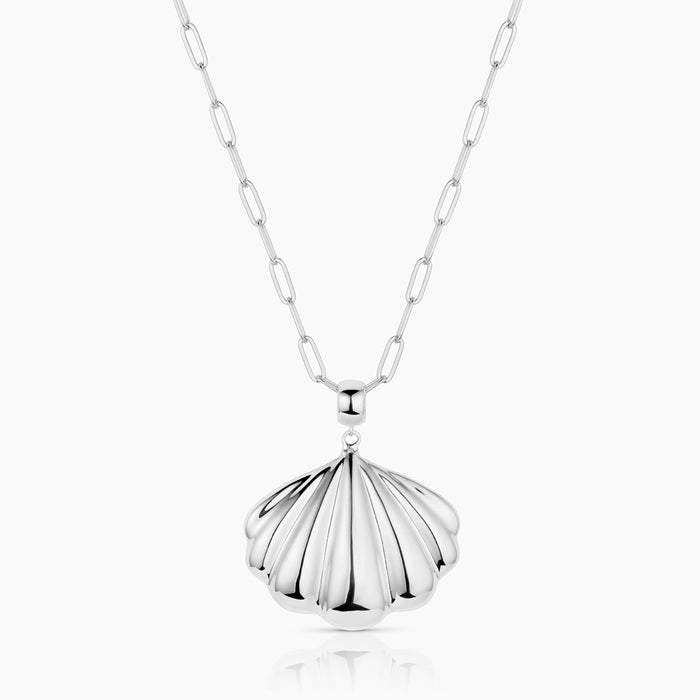 Rhodium Plated / 18" Finn Paperclip Chain