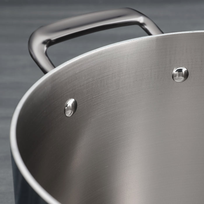 Tri-Ply Clad Stainless Steel Cookware Set with Glass Lids