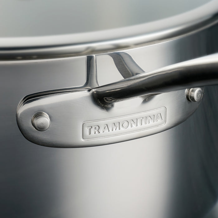 Tri-Ply Clad Stainless Steel Cookware Set with Glass Lids