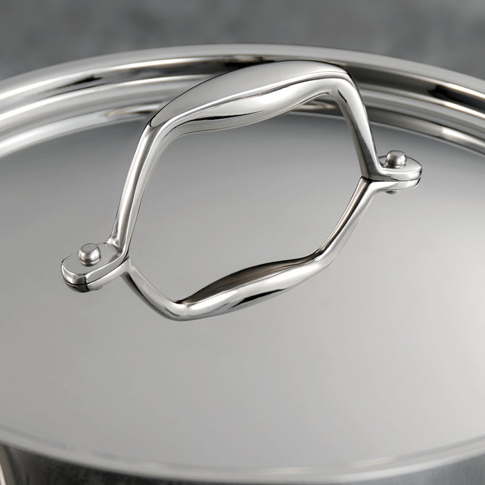 Tri-Ply Clad Stainless Steel Covered Sauce Pan