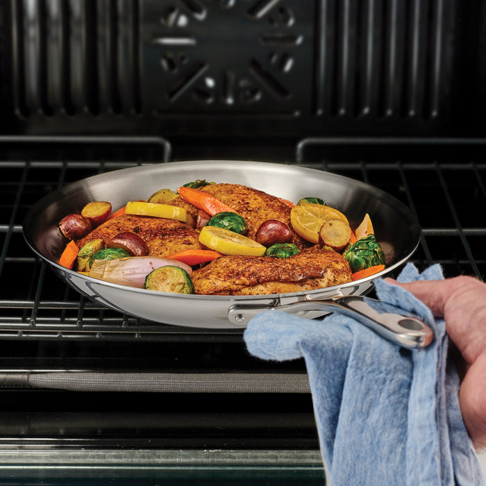 Tri-Ply Clad Stainless Steel Fry Pan - Boston Handle