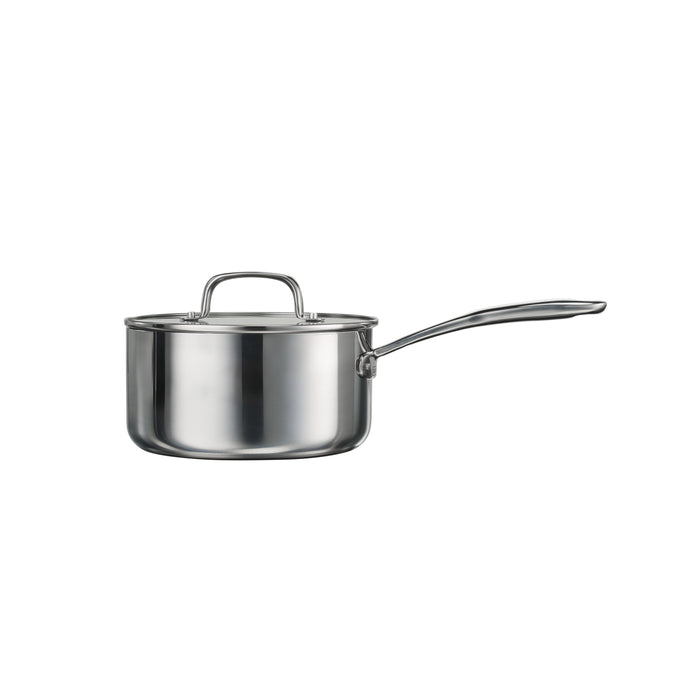 Triverge 3 Quart Tri Ply Clad Stainless Steel Sauce Pan with Lid