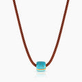 Celine Turquoise Silk Cord Necklace