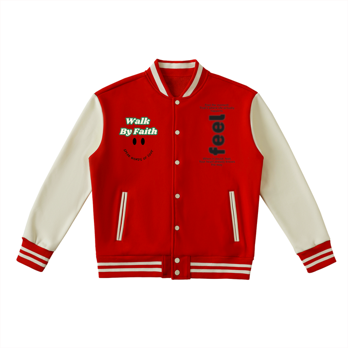Two-Tone Fleeced Varsity Jacket