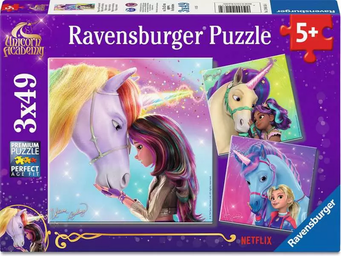 Unicorn Academy 3x49 Pc Puzzle
