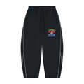 Unisex Piping Fleece Barrel Leg Sweatpants
