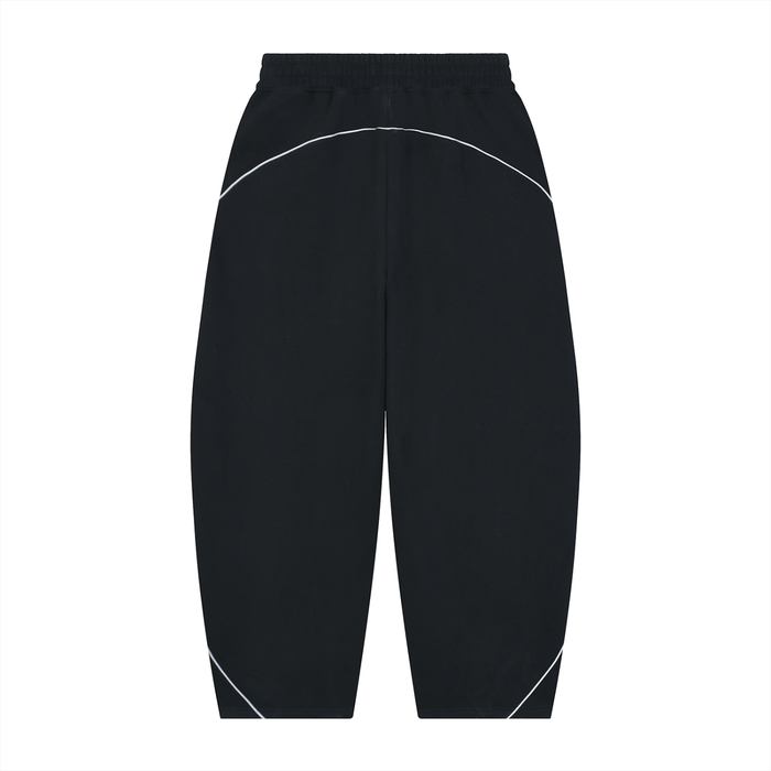 Unisex Piping Fleece Barrel Leg Sweatpants