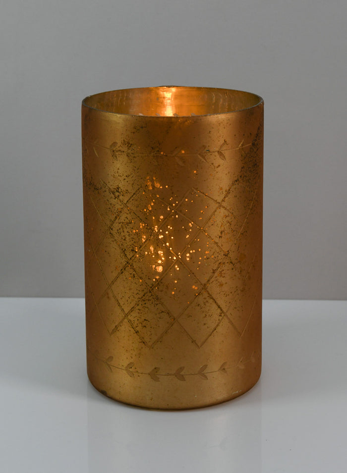 Valencia Aged Gold Mercury Glass Holder Decor Jamali Garden