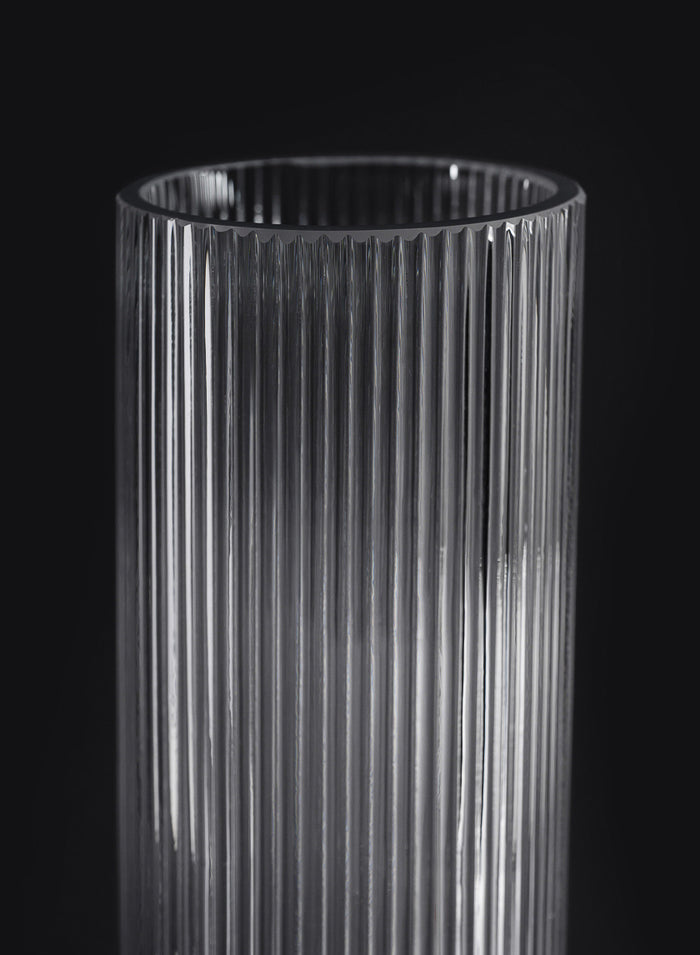 Vienna Pleated Glass Cylinder Decor Jamali Garden