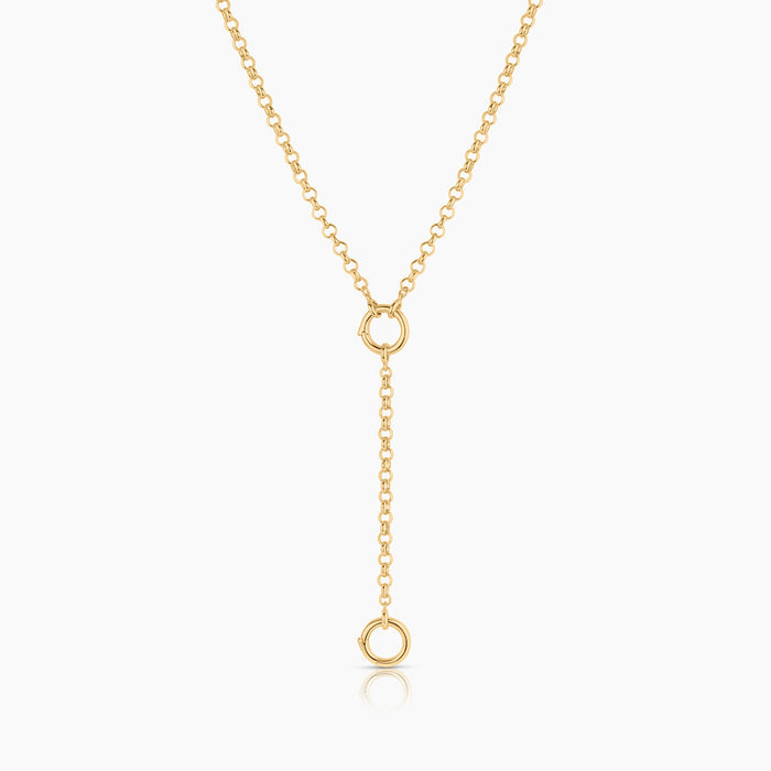 Vienna Rolo Charm Lariat Necklace