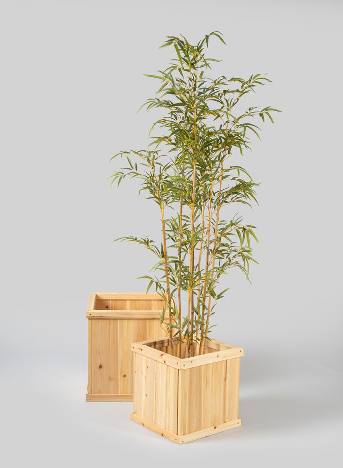 Windham Outdoor Square Wood Planter Box Decor Jamali Garden