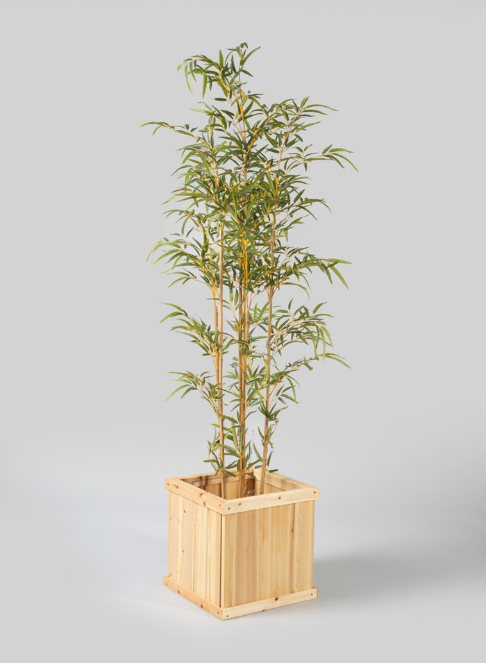 Windham Outdoor Square Wood Planter Box Decor Jamali Garden