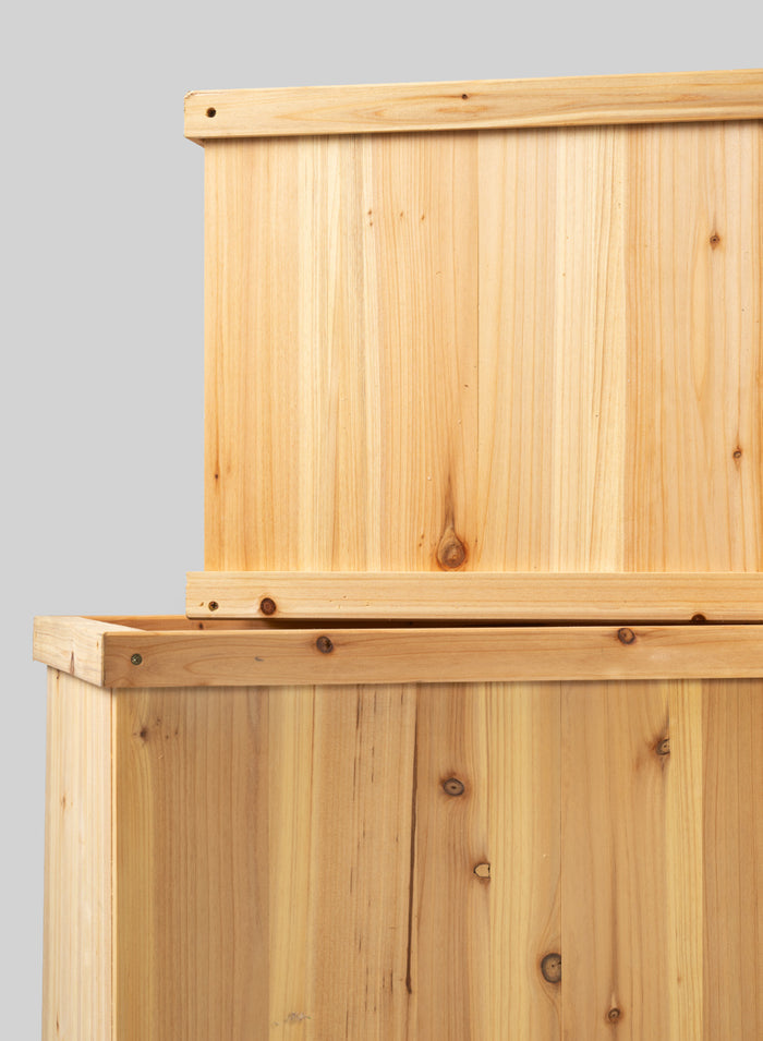 Windham Rectangular Outdoor Deep Wood Planter Box Decor Jamali Garden