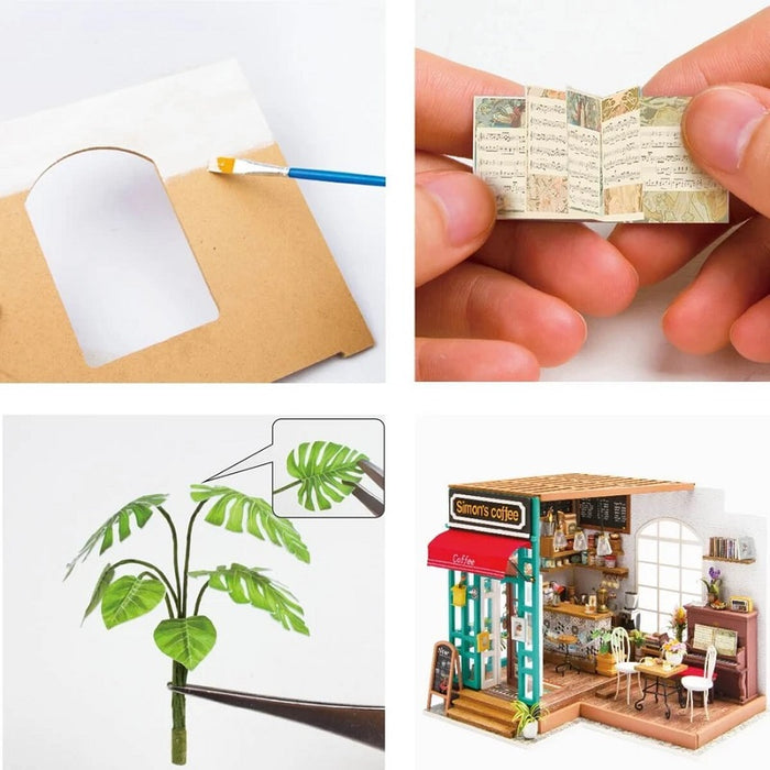 Wooden Puzzle Miniature House: Simon's Coffee