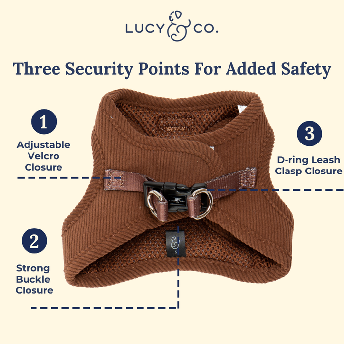 Woodland Wonder Corduroy Step-in Cat Harness