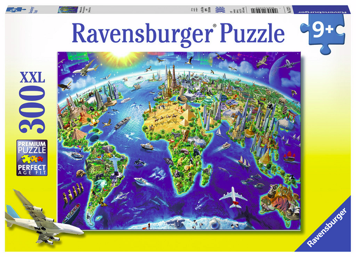 World Landmarks Map 300pc Puzzle